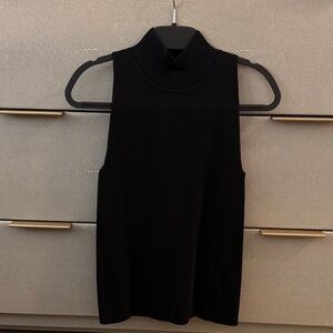 Banana Republic Black Sleeveless Turtleneck Tank Top